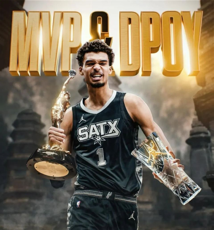 维克托·文班亚马首登MVP榜单第二名 重新定义内